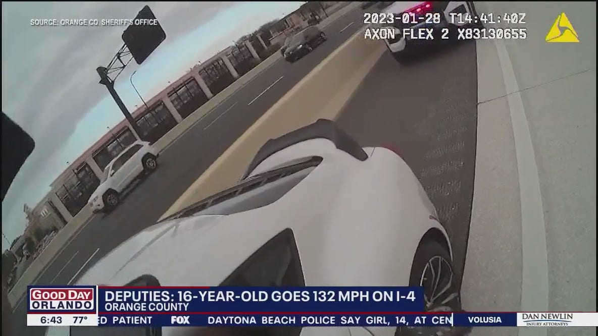 Teen goes 132 mph on I-4, deputies say